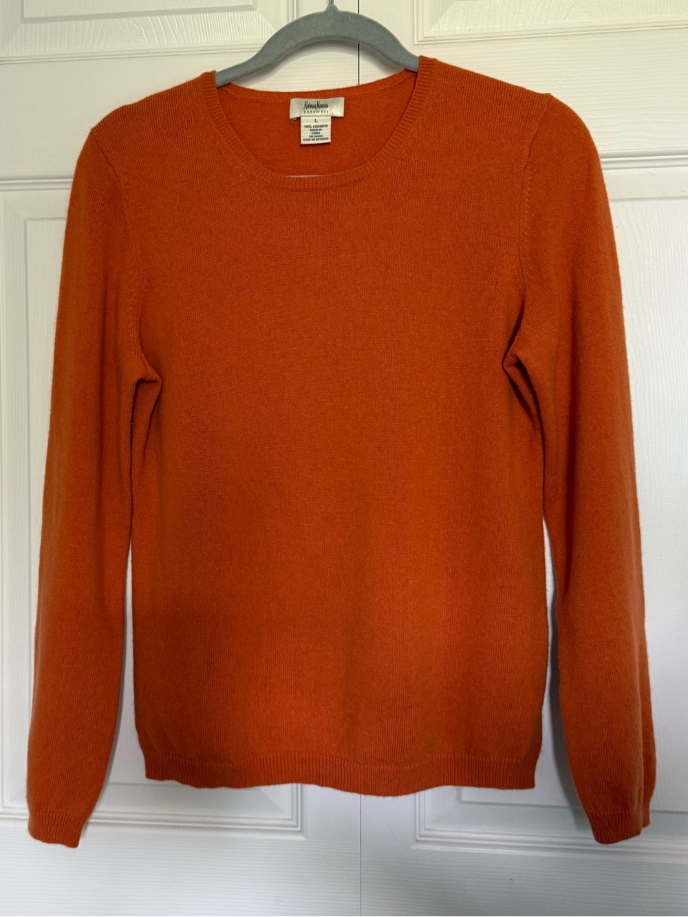 Neiman Marcus Women’s Crewneck Sweater - Orange